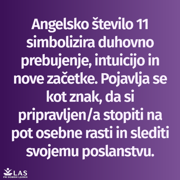 Angelsko število 11 in simbolizem