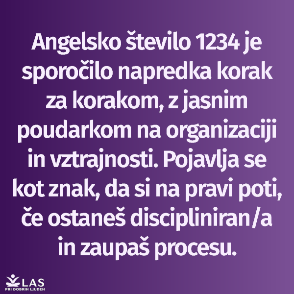 Angelsko število 1234 in simbolizem