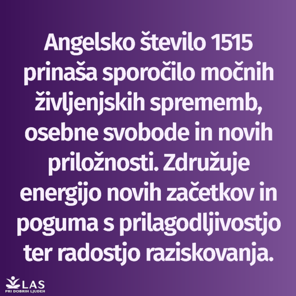 Angelsko število 1515 in pomen