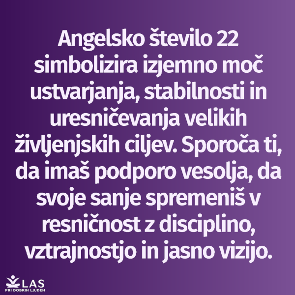 Angelsko število 22 in simbolizem