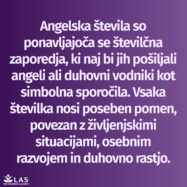 Kaj so angelska števila
