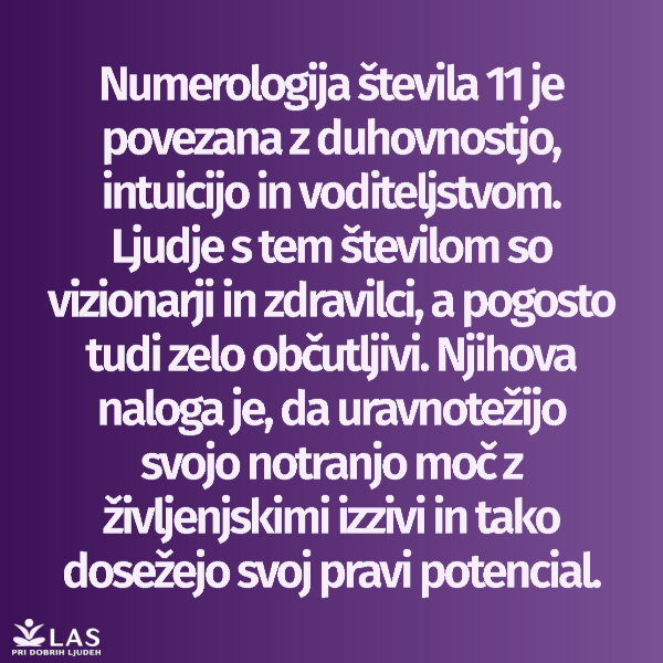 Numerologija števila 11 in pomen