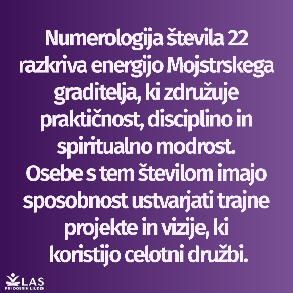 Numerologija števila 22 in pomen