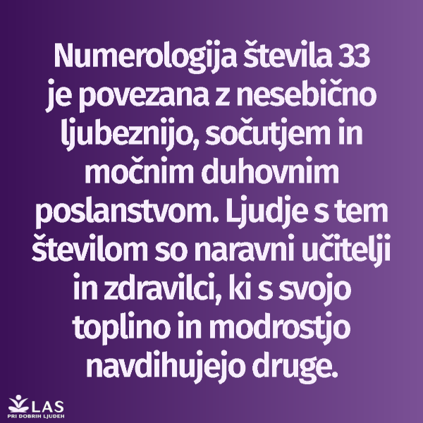 Numerologija števila 33 in pomen