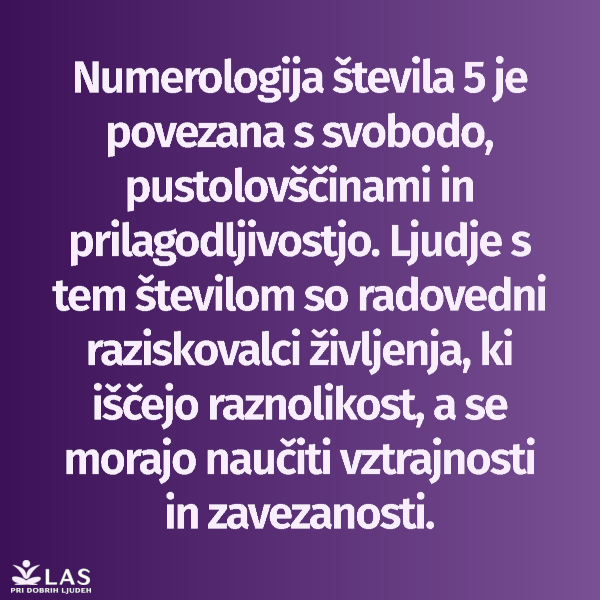 Numerologija števila 5 in pomen