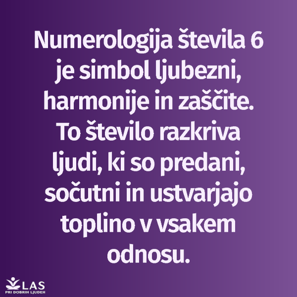 Numerologija števila 6 pomen