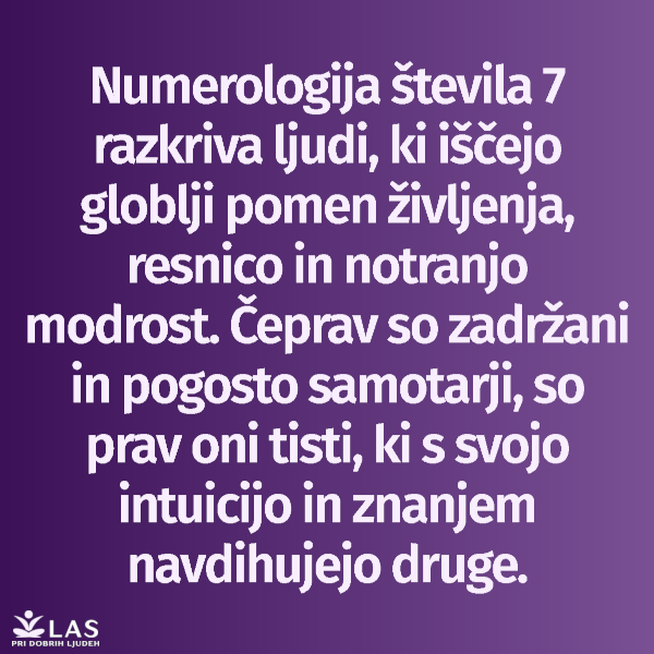 Numerologija števila 7 in pomen