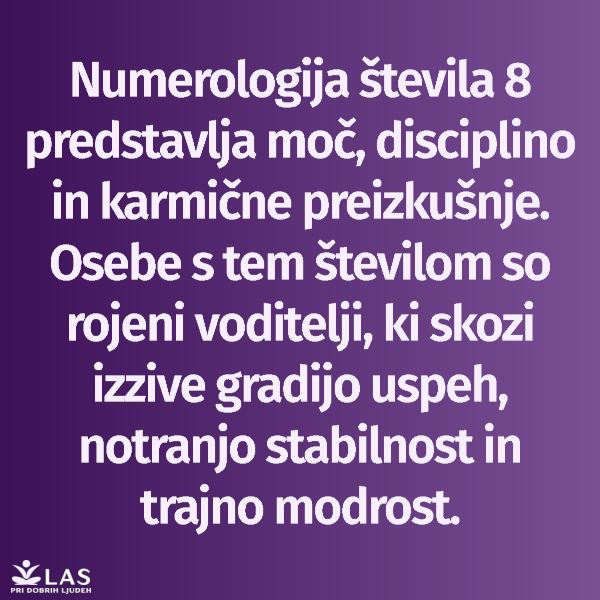 Numerologija števila 8 in pomen