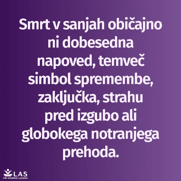 Kaj pomenijo sanje o smrti