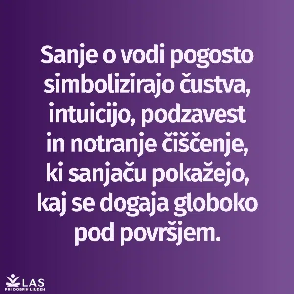 Kaj pomenijo sanje o vodi in utapljanju