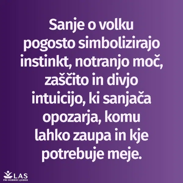Kaj pomenijo sanje o volku