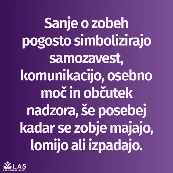 Kaj pomenijo sanje o zobeh in izpadanju zob